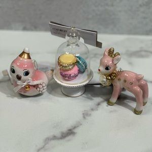 Target Wondershop Holiday Ceramic Lot of 3 Ornaments